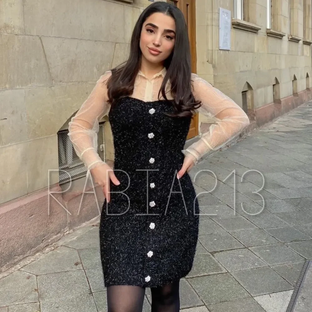 ZARA JEWEL BUTTON DRESS